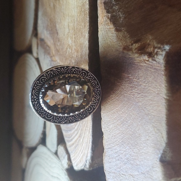 New Oversized Morganite 925 Silver Statement Ring. - Picture 9 of 16